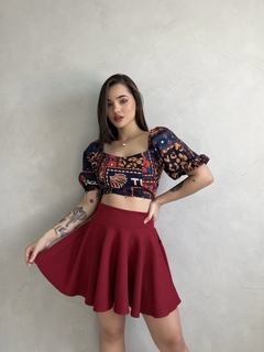 SAIA GODÊ NO PIQUET CARLA( COR VINHO) na internet