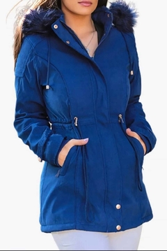 Parka De Sarja Feminina Forrada M Ao Xg Azul - AUTHENTIC STORE LTDA