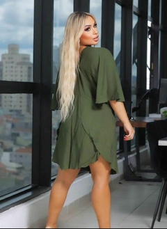 Vestido Bata Kimono Slim Verde - comprar online