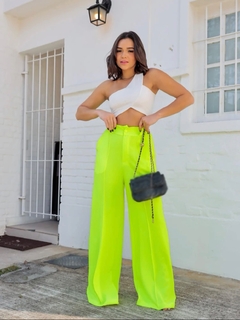 Calça Pantalona Duna Virginia Verde Neon - loja online