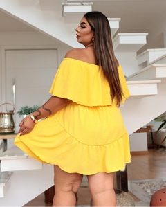 Vestido Macaquinho Plus Dani 326 Amarelo - comprar online