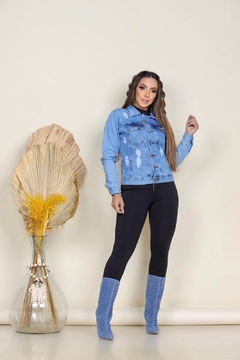 Jaqueta Jeans Tradicional Pérola Negra - comprar online