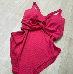 Body Canelado Decote No Pink - comprar online