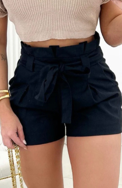 Shorts Linho Karine Preto - comprar online