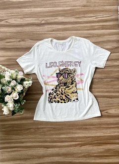 T-Shirt Leo Energy Off White na internet