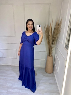 Vestido Longo Azul Mirabela - comprar online