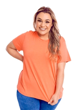 Blusa Plus Feminina De Malha Authentic Coral - AUTHENTIC STORE LTDA