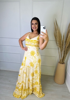 Vestido Longo Mirelly Amarelo - loja online