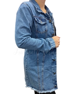Jaqueta Jeans Alongada - comprar online