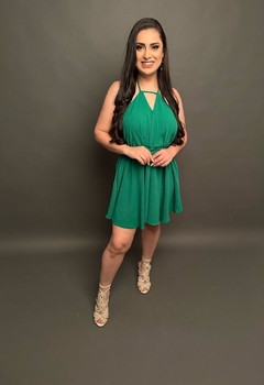Vestido Bata Miranda Verde Bandeira - loja online