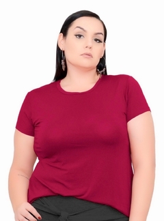 Blusa Plus Feminina De Malha Authentic Marsala - comprar online