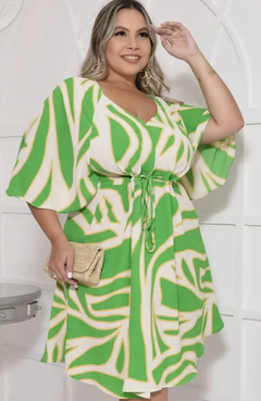 Vestido Kimono Lucia Plus Size Verde