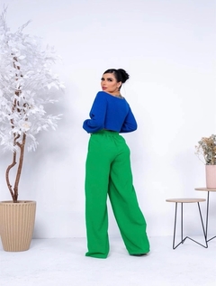 Calca Pantalona Duna Virginia Verde Bandeira - comprar online