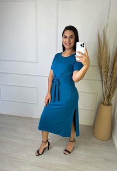 Imagem do Vestido Lara Fashion Azul Petroleo