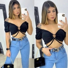 Cropped Tina Suplex Preto - loja online