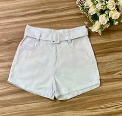 Shorts Jeans Branco Mom C/ Cinto - loja online