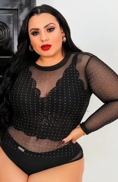 Body De Tule Strass Plus Size