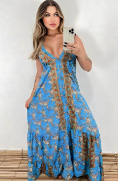 Vestido Longo Indiano Oceano - loja online