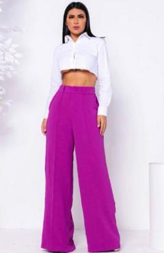 Calça Pantalona Duna Virginia Fúcsia