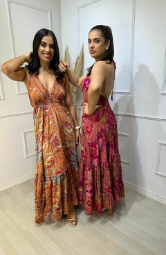 Vestido Longo Indiano Rosa - loja online