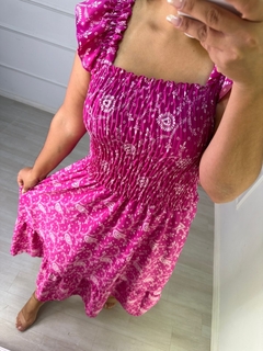 Vestido Midi Lastex Meline Fucsia 100 na internet