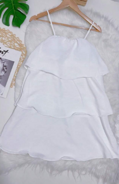 Vestido Curto Liara 3 Camadas Off White - comprar online
