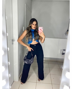 Calça Jeans Wide Leg Preta na internet