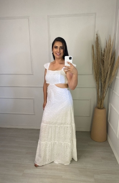 Vestido Longo Lease Branco na internet