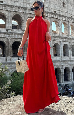 Vestido Longo Milano Vermelho