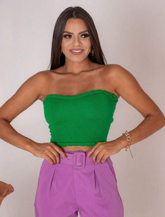 Cropped Faixa Modal Verde - loja online