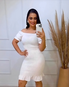 Vestido Tubinho Ciganinha Jainy Branco na internet