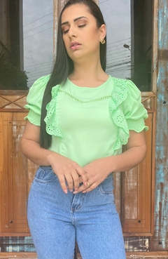 Blusa Lease Princess Selena Verde