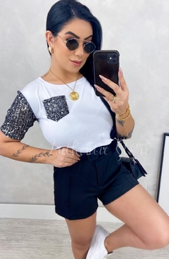 Cropped Marcela Preto - comprar online