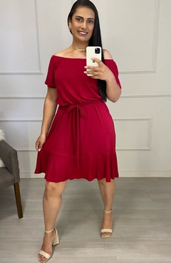 Vestido Curto Ciganinha Vermelho