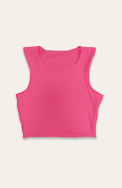 Cropped Suplex Regata Rosa Neon