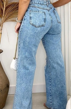 Calça Jeans Wide Leg Nexo Destroyed na internet