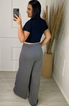 Calça Pantalona Lazinha Chumbo - comprar online