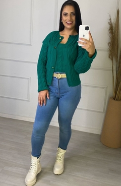 Conjunto Cropped + Cardigan Tricot Verde - AUTHENTIC STORE LTDA