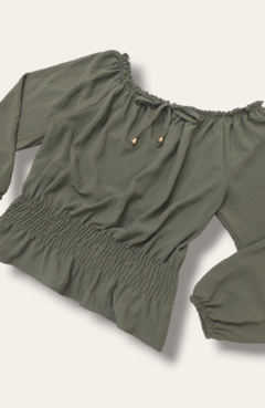 Blusa Plus Laila Verde Militar - comprar online