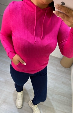 Blusa Modal Com Touca Pink na internet