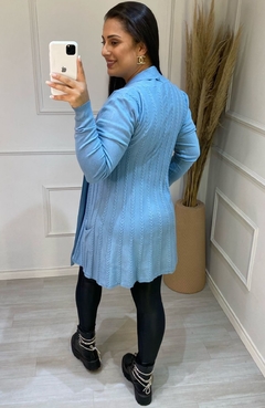 CARDIGAN MODAL LETICIA AZUL BEBÊ - comprar online