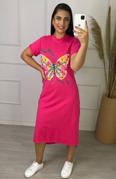 Vestido Tee Borboleta Pink - AUTHENTIC STORE LTDA