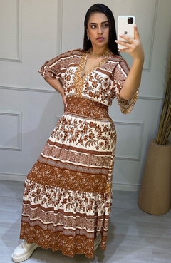 Vestido Midi Maya Caramelo - loja online