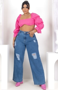 Calça Jeans Wide Leg Jackie