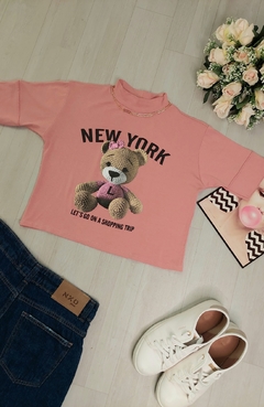 Cropped Bear Rose - comprar online