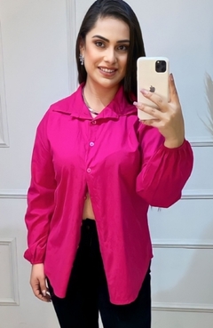 Camisa Maxi Viscolinho Pink