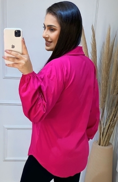Camisa Maxi Viscolinho Pink - comprar online