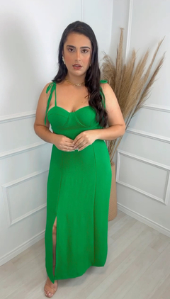 Vestido Longo Fernanda Verde - comprar online