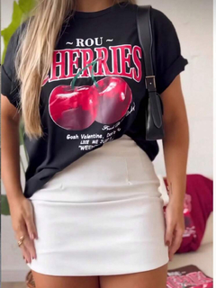 T-Shirt Rou Cherries Preto - loja online