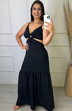 Vestido Alca Argola Hellen Preto